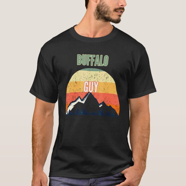 Camiseta Buffalo Para Hombres Tipo De Búfalo (Anverso)