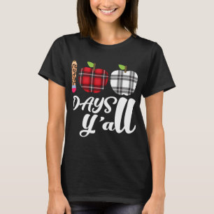 Camiseta Buffalo Plaid Leopard 100 Days Y'all Cute100th Day
