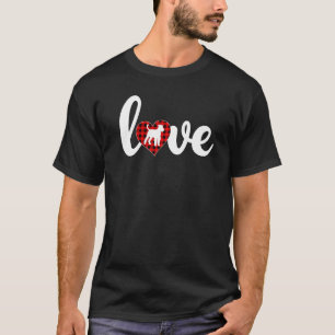 Camiseta Buffalo Plaid Love Airedale Terrier Dog Valentine