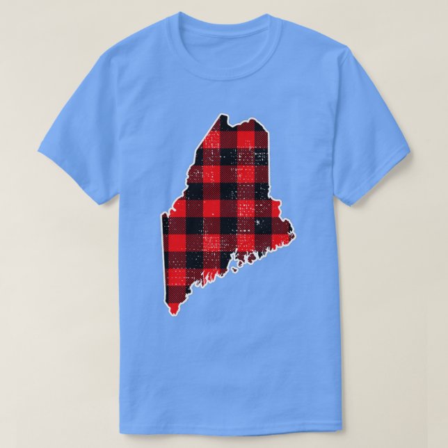 Camiseta Buffalo Plaid Maine (Diseño del anverso)