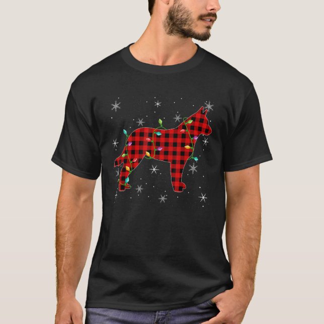 Camiseta Buffalo Plaid Matching Blue Heeler Dog Christmas P (Anverso)