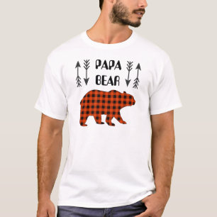 Camiseta Buffalo Plaid Papa Bear