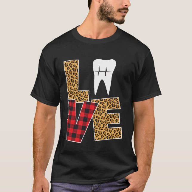 Camiseta Buffalo Plaid Toothpaste & Tooth Dentist Valentine (Anverso)