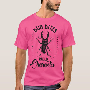 Camiseta Bug Bites Construir Caracteres Camping Naturaleza