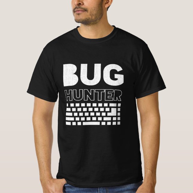 Camiseta BUG HUNTER Funny Programmer Tshirt I GIFT (Anverso)