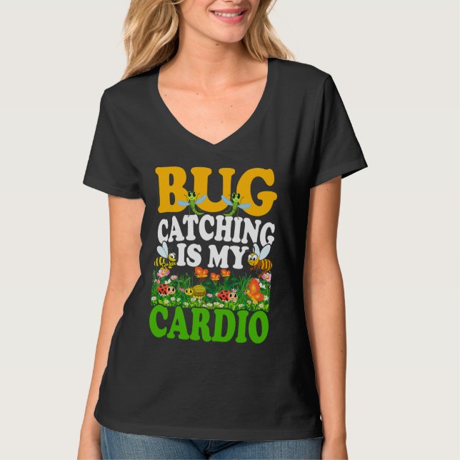 Camiseta Bug  Insect Science  Bug Catching is my Cardio  7 (Anverso)