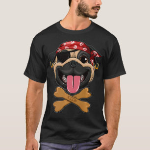 Camiseta Bug Pirate Halloween Costull Skull Dog Biscuit