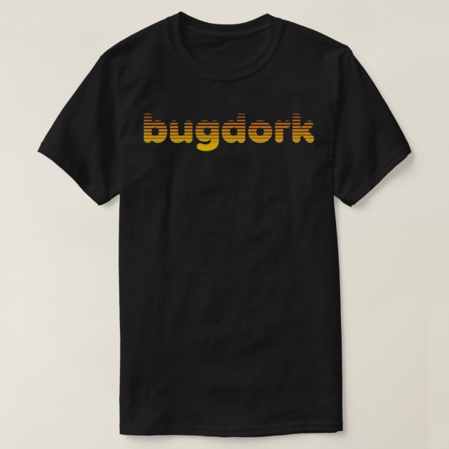 Camiseta Bugdork Retro logo Sunset by The Bug Chicks Premiu (Diseño del anverso)