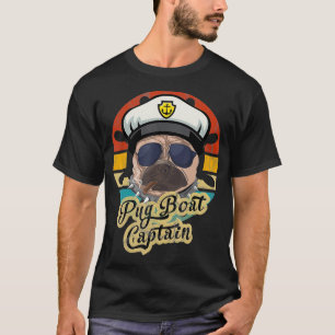Camiseta Buggboat Pug Perro Dueño del barco Capitán Boating