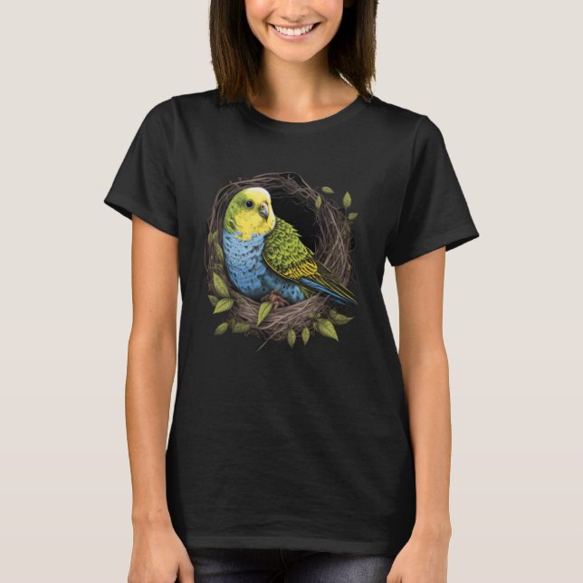 Camiseta Bugie Budgerigar Parakeet Bird Nest 2 (Anverso)