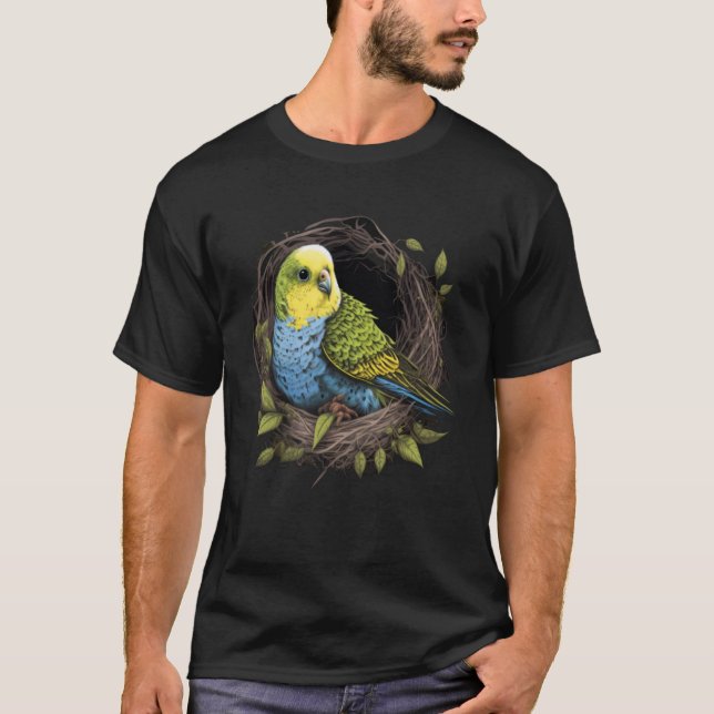 Camiseta Bugie Budgerigar Parakeet Bird Nest 2 (Anverso)