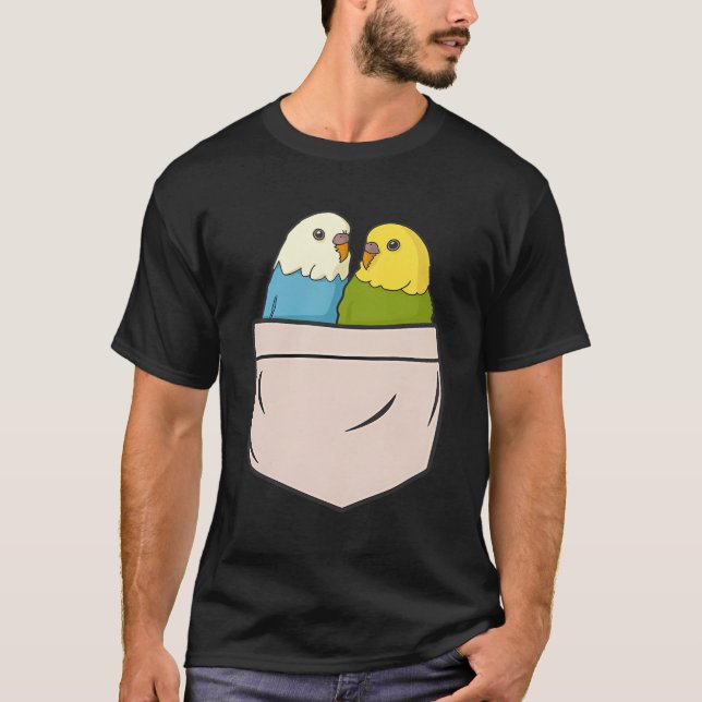 Camiseta Bugies En Chest Pocket Bird Parakeet Funny Welli (Anverso)