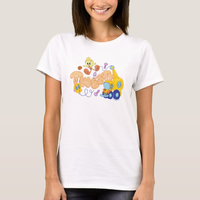 Camiseta BUGS BUNNY BUILDERS™| Arte de esbozo TWEETET™ (Anverso)