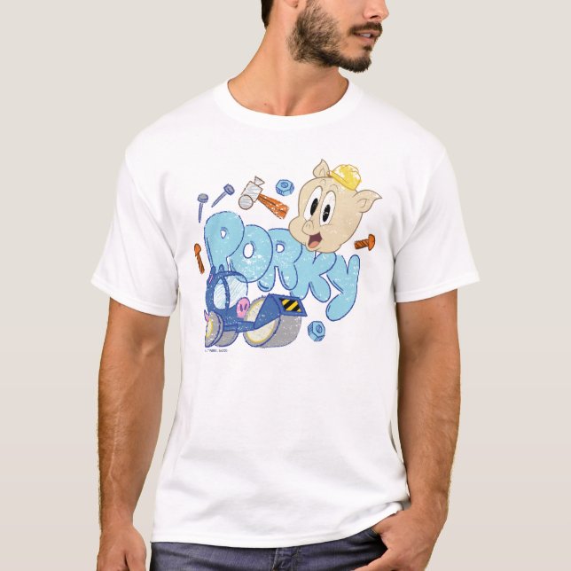 Camiseta BUGS BUNNY BUILDERS™| Dibujo de Porky (Anverso)