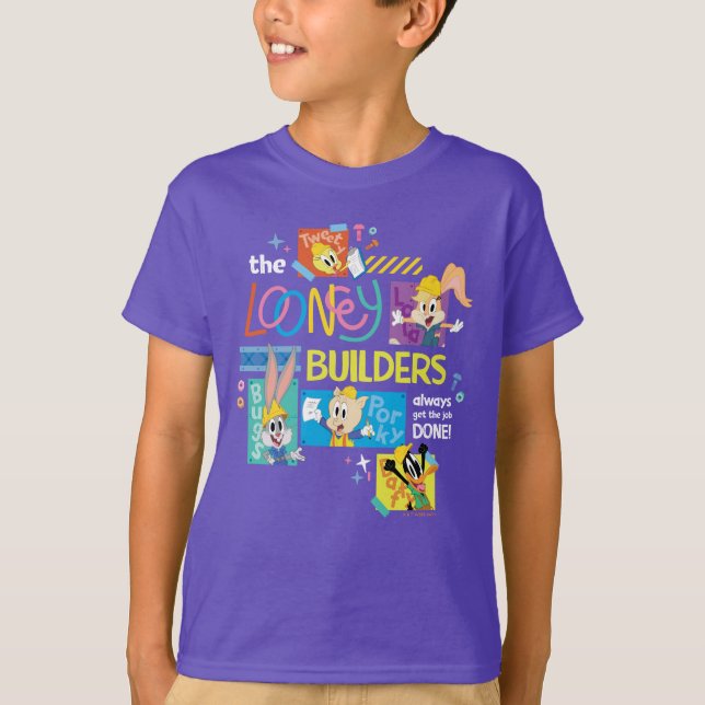 Camiseta BUGS BUNNY BUILDERS™| El Collage de Looney Builder (Anverso)
