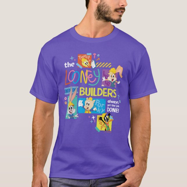 Camiseta BUGS BUNNY BUILDERS™| El Collage de Looney Builder (Anverso)