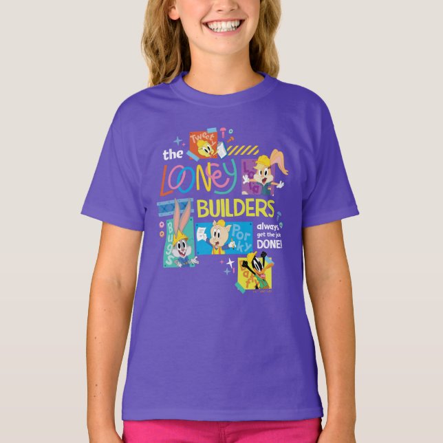 Camiseta BUGS BUNNY BUILDERS™| El Collage de Looney Builder (Anverso)