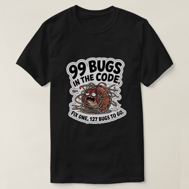 Camiseta Bugs In The Code Funny Programmer (Diseño del anverso)