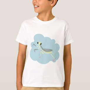 Camiseta Bugzter - mantis religiosa en azul claro