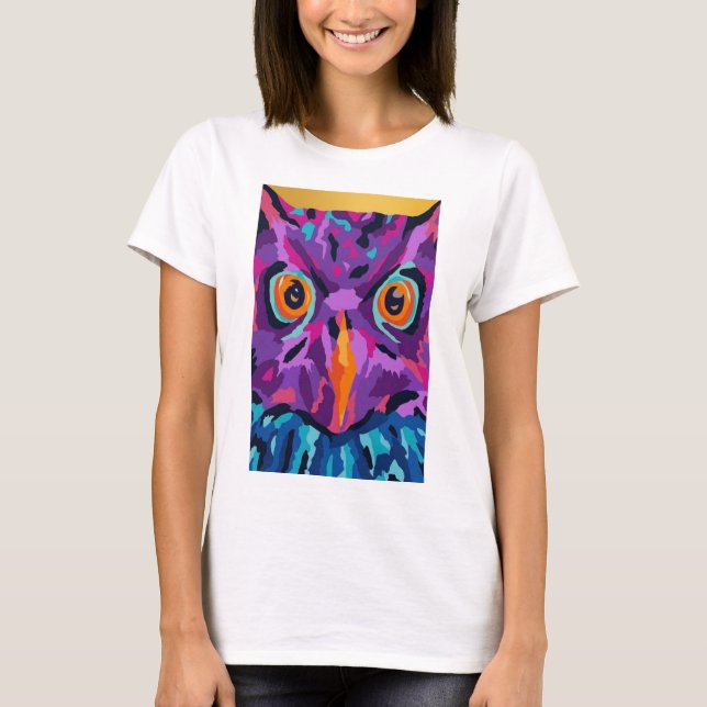 Camiseta Búho abstracto  (Anverso)