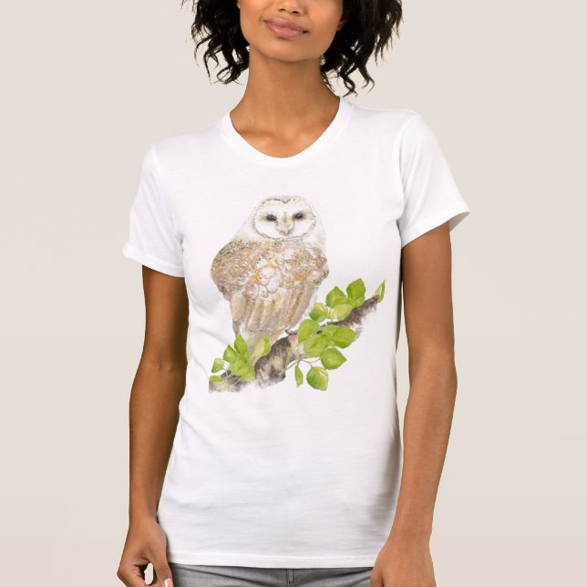Camiseta Búho acuarela (Anverso)