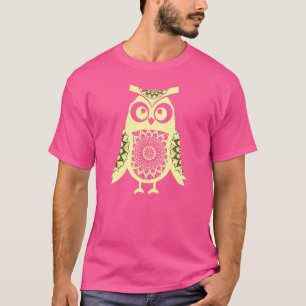 Camiseta Búho acuarela Mandala sagrada geometría fractal Go