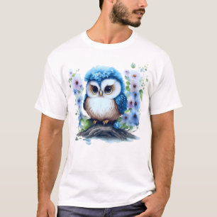 Camiseta Búho Adorable que disfruta de un entorno natural