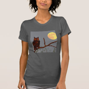 Camiseta Búho Americano   Luna Llena