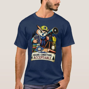 Camiseta Búho Astrónomo Bajo las Estrellas