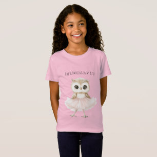 Camiseta Búho Bailando Tutú Rosa Bailarina