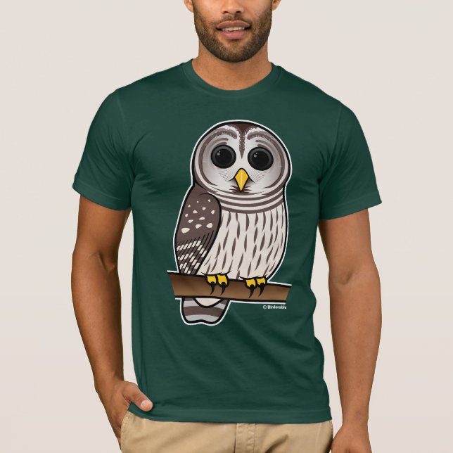 Camiseta Búho barrado del dibujo animado (Anverso)