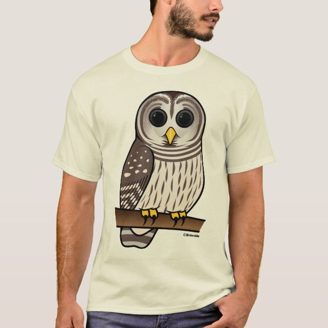 Camiseta Búho barrado del dibujo animado (Anverso)