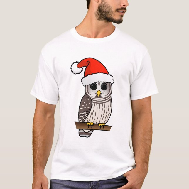 Camiseta Búho barrado Santa del navidad (Anverso)