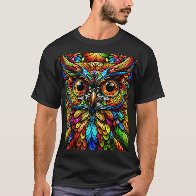 Camiseta Búho Colorido (Anverso)