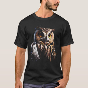 Camiseta Búho Colorido Bird Art Owl Gráfica Lechuza Animal