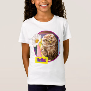 Camiseta Búho con flor en el buzón