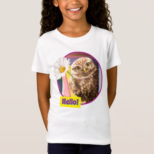 Camiseta Búho con flor en el buzón (Anverso)