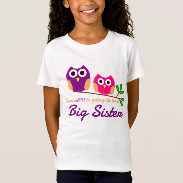 Camiseta Búho, conjetura que va a ser una hermana grande (Anverso)