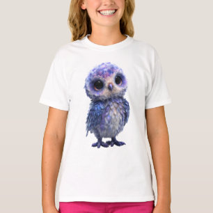 Camiseta Búho Cósmico Destello de Galaxia para Niños