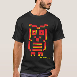 Camiseta búho de 8 bits (rojo de la arcada)