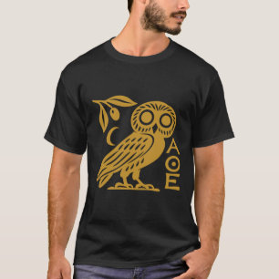 Camiseta Búho de Atenea Moneda ateniense Símbolo griego ant
