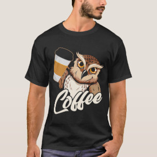 Camiseta Búho de café de impresión inversa