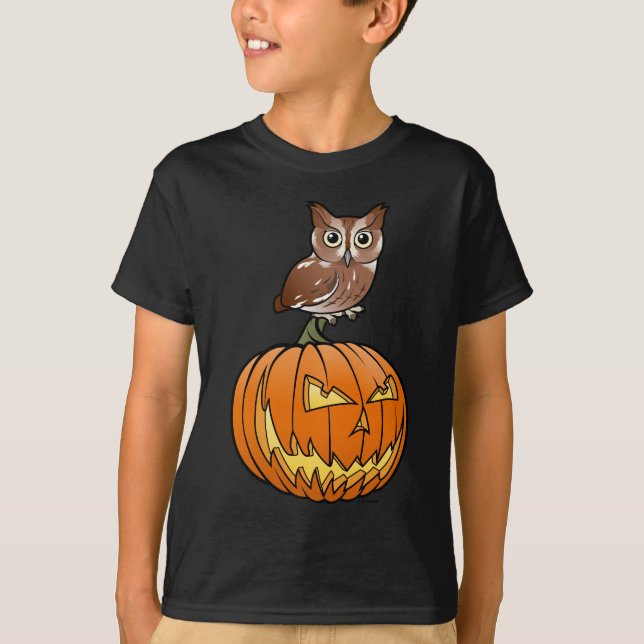 Camiseta Búho de chillido del este de Halloween (Anverso)