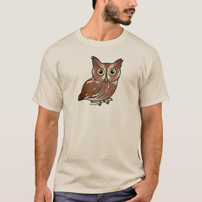 Camiseta Búho de chillido del este (fase roja) (Anverso)