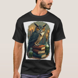 Camiseta Búho de Dark Academia leyendo un capítulo más Vint