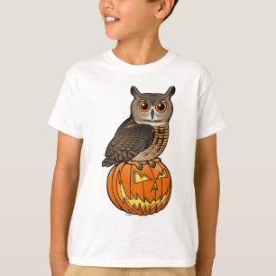 Camiseta Búho de Eagle del eurasiático de Halloween