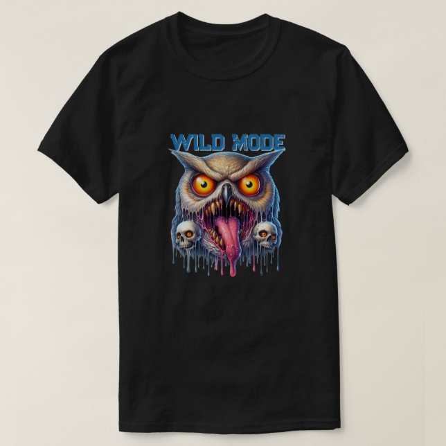Camiseta Búho de Fantasía en Modo Salvaje (Diseño del anverso)