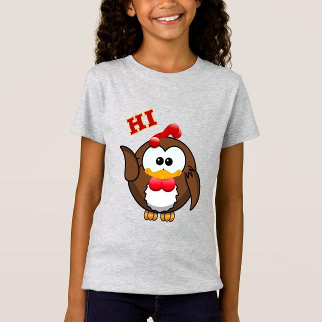 Camiseta búho de gallo (Anverso)