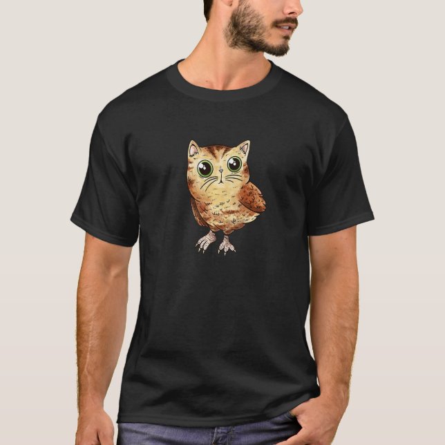 Camiseta Búho de gato bebé lindo (Anverso)