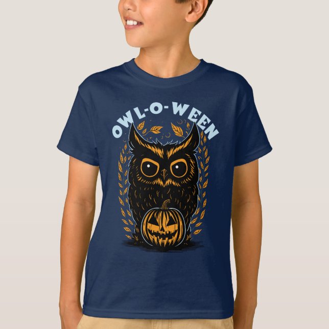 Camiseta Búho de Halloween (Anverso)